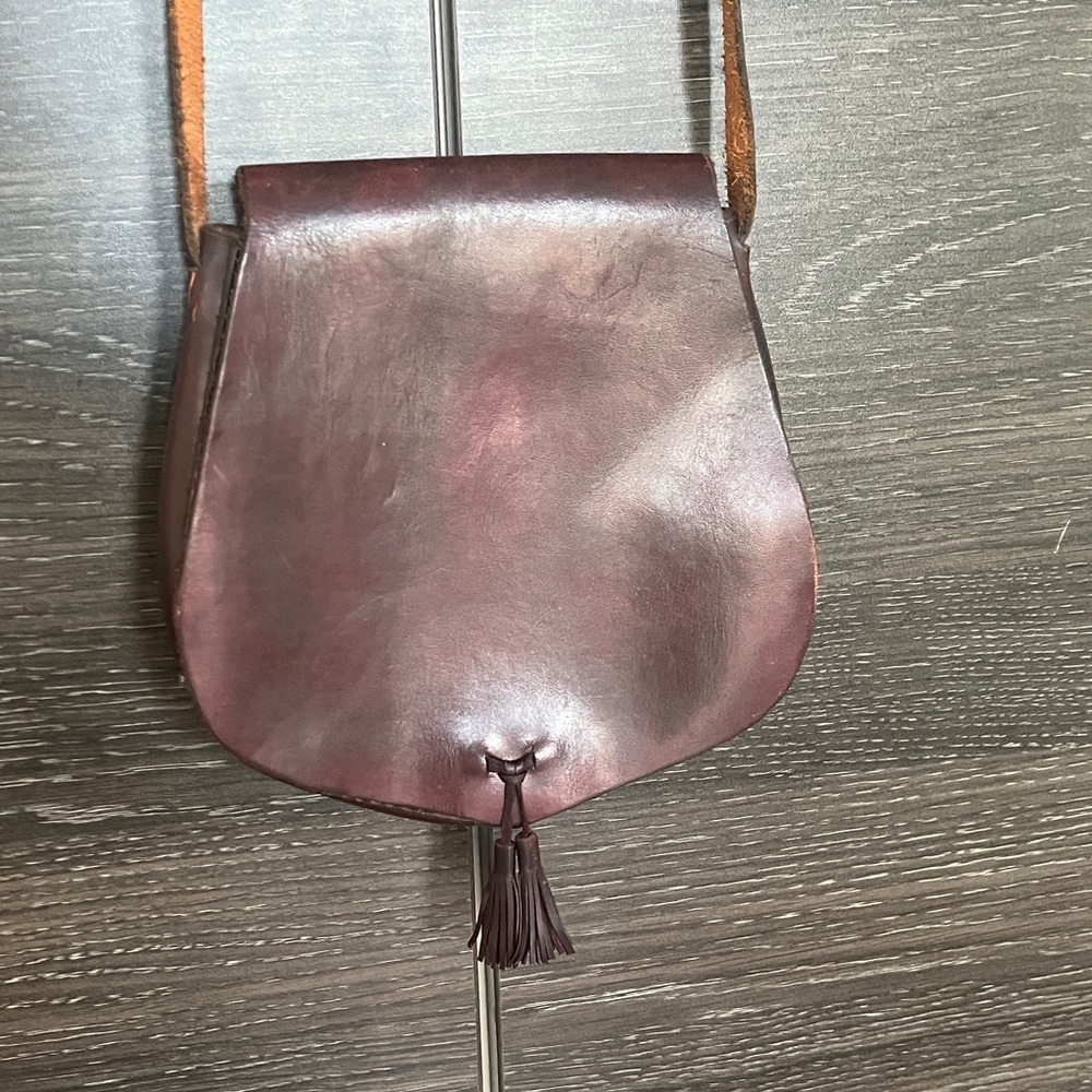Vintage Hardshell Leather Saddle Bag